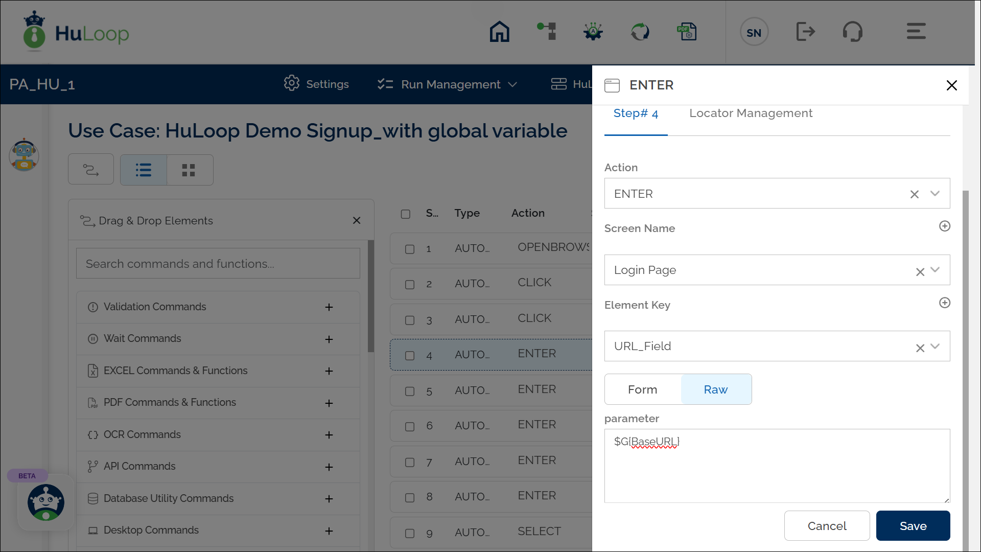 Using a Global Variable: List View