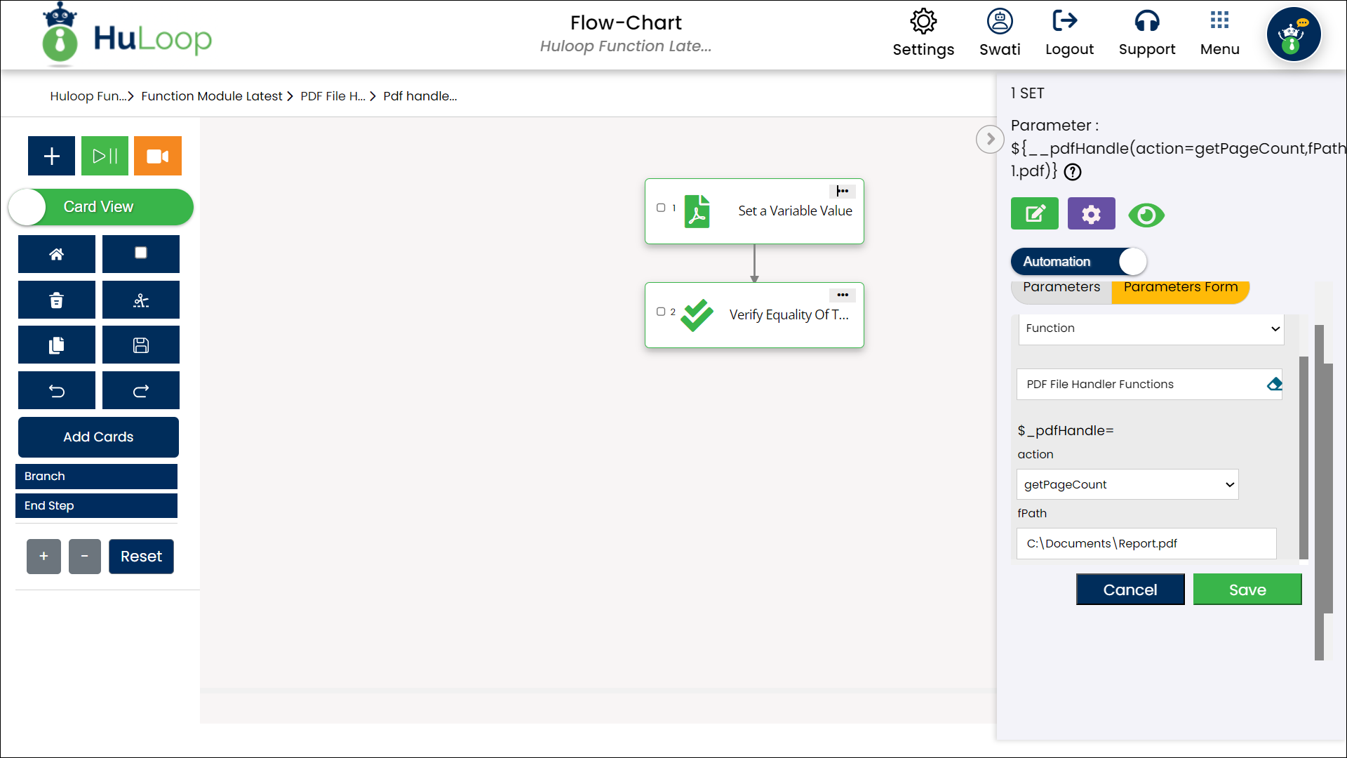 getPageCount Command - Card View