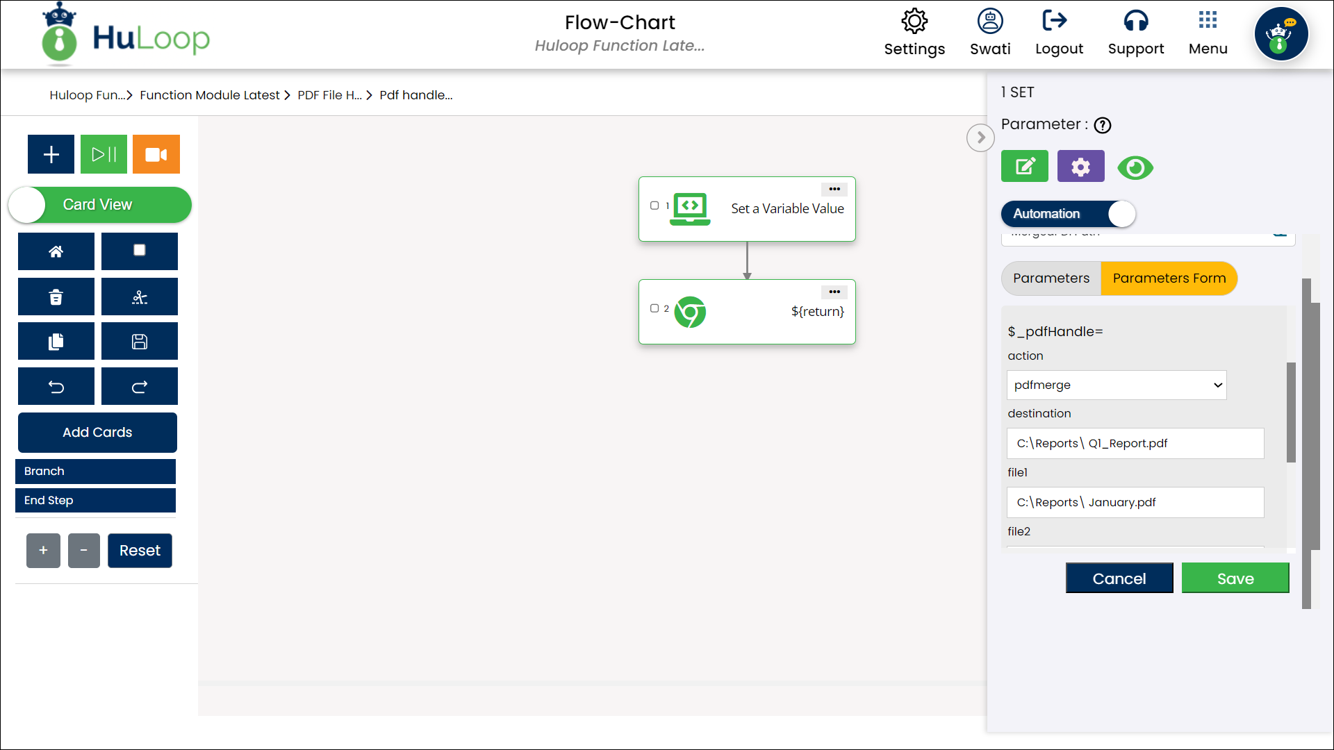 pdfmerge Command - Card View