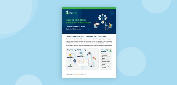 HuLoop Intelligent Workflow Orchestration Brochure