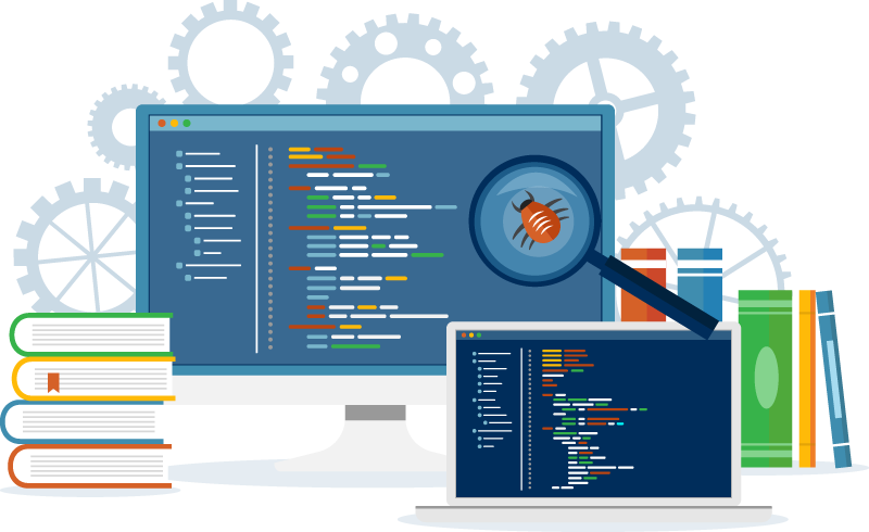 Graphic representing HuLoop's AI-powered Intelligent Test Automation