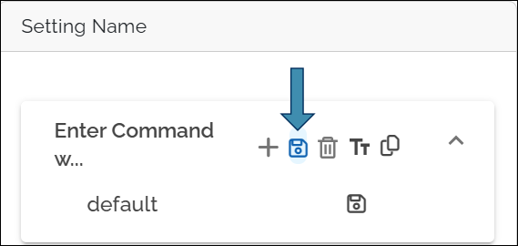 Saving a Run Setting
