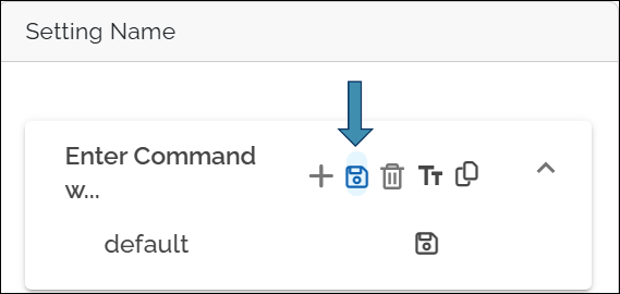 Saving a Run Setting