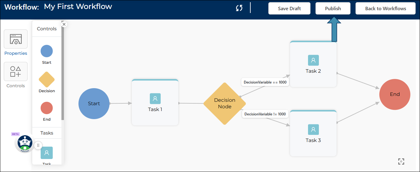 Publishing a Workflow