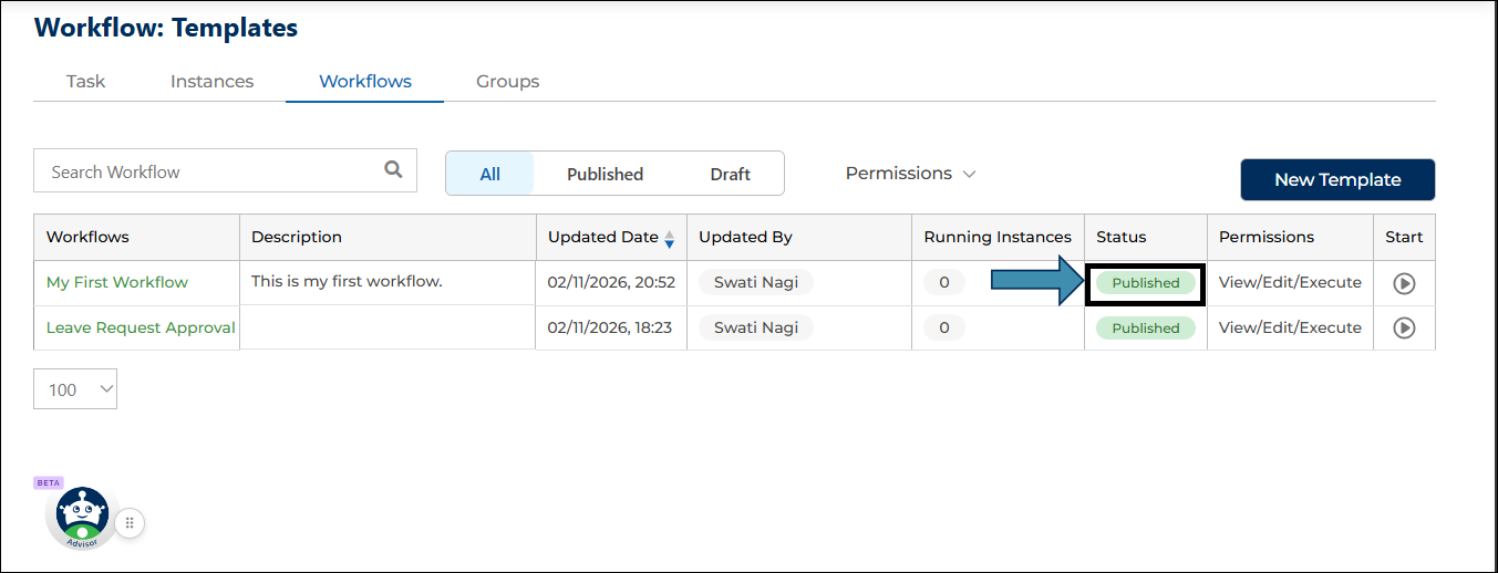 published-workflow-list