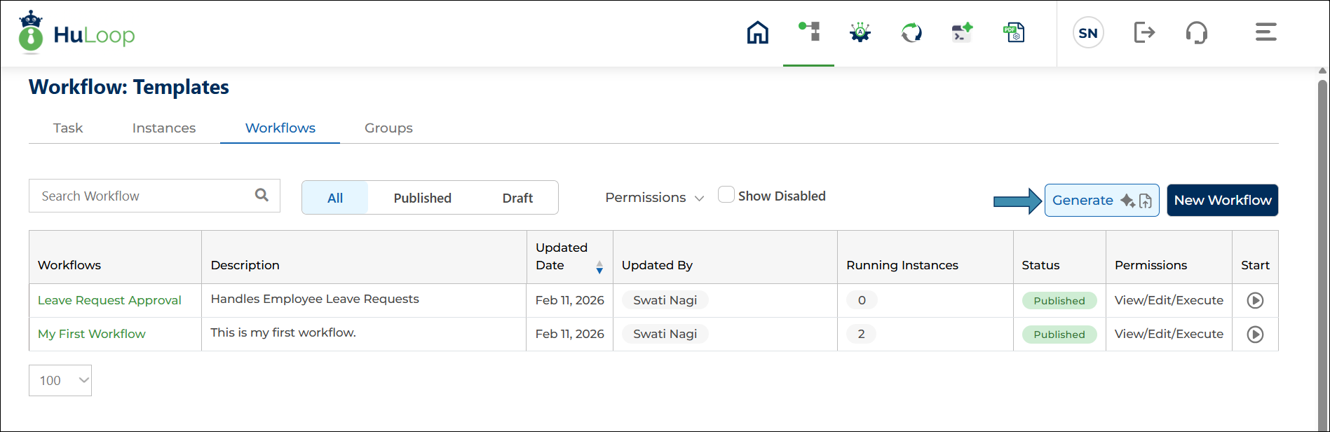 Generate a Workflow