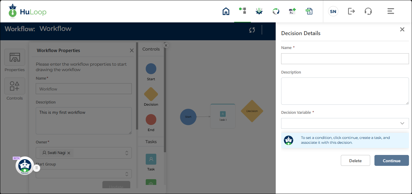 Adding a Decision Node